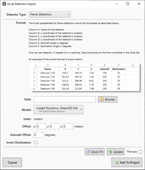 Detect3D_Fire_and_Gas_Mapping_Tutorial_4_Adding_Detectors_from_Excel