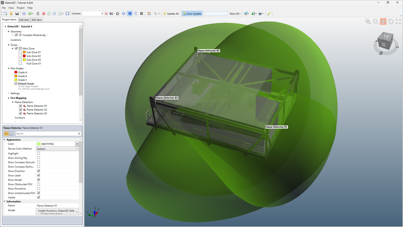 Detect3D Fire and Gas Mapping Adding Detectors from Excel