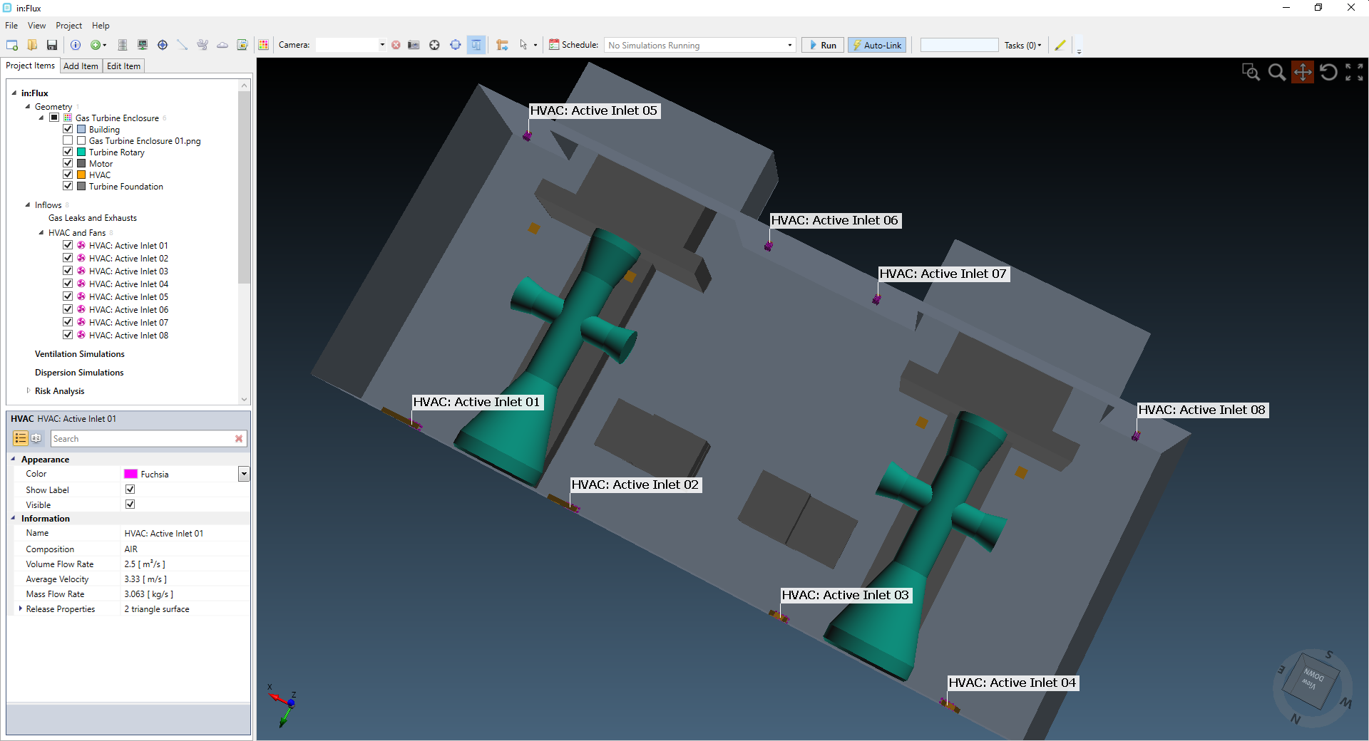 inFlux Internal Ventilation HVAC Inlet Definition