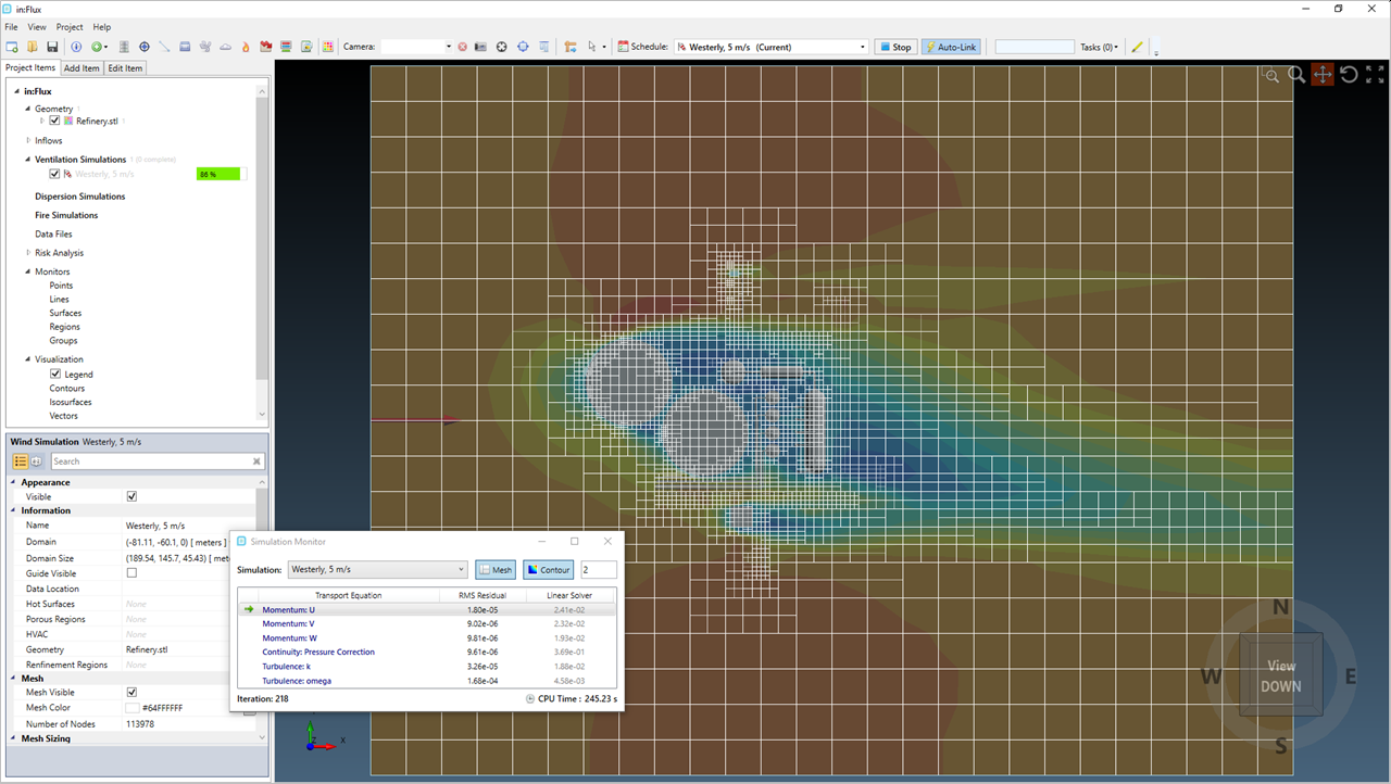 in:Flux CFD Ventilation Simulation Automatic Meshing 