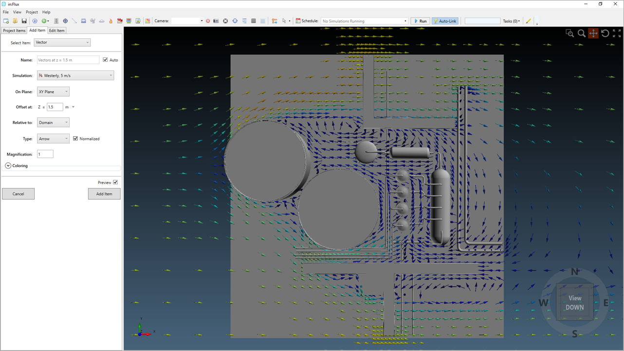 in:Flux CFD Ventilation Simulation Adding A Vector Field