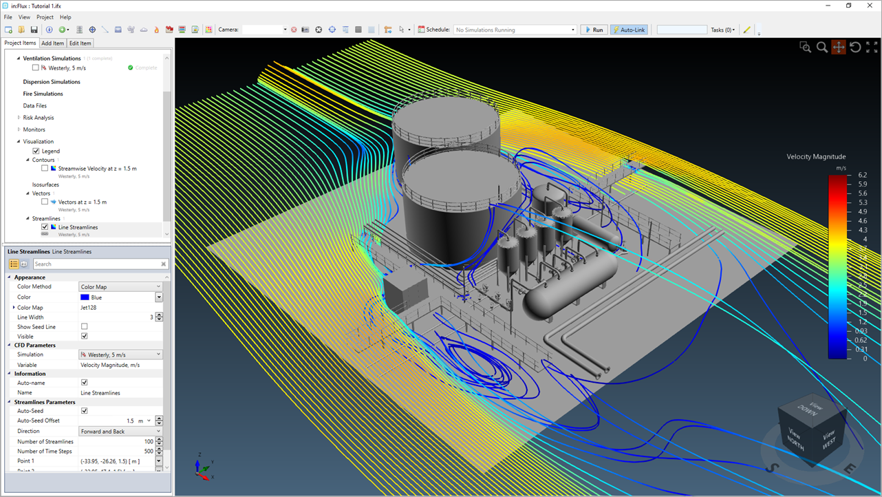 inFlux CFD Ventilation Simulation Streamlines