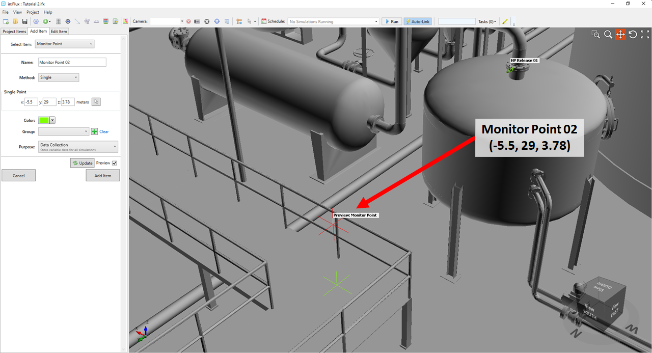 inFlux Monitor Point Definition